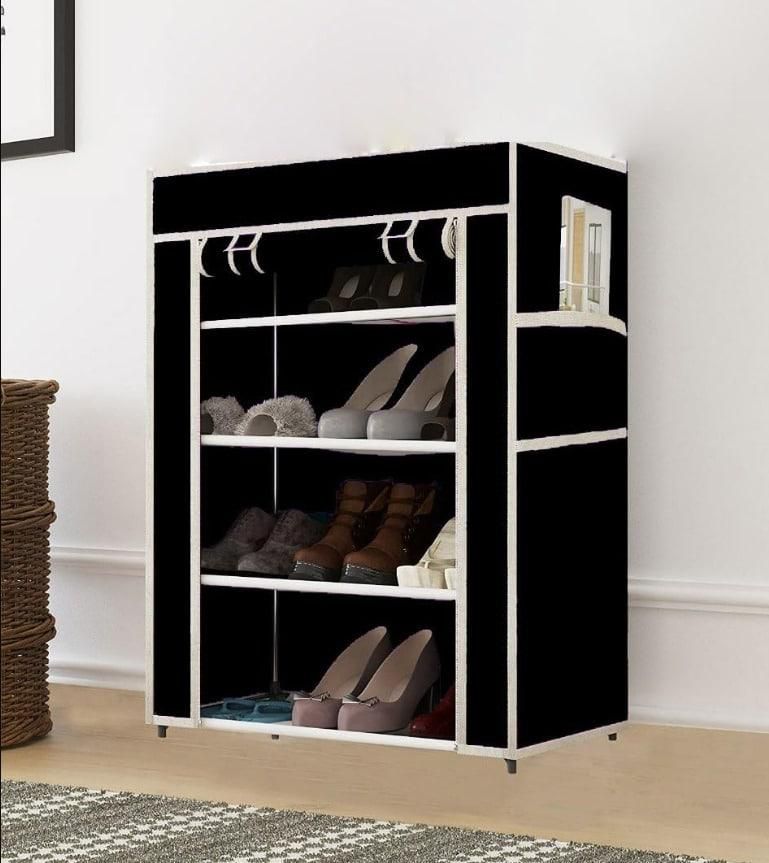 4 Rack Collapsible Wardrobe Cabinet and Shoe Rack